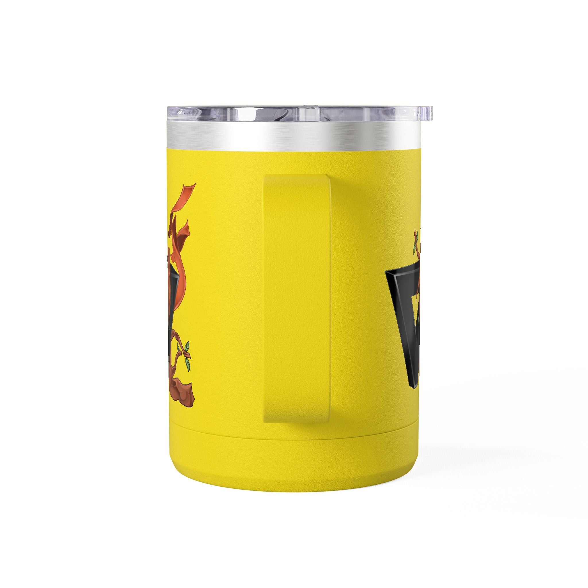 15oz Coffee Tumbler Mug with Rooster Illustration — Insulated Travel Cup