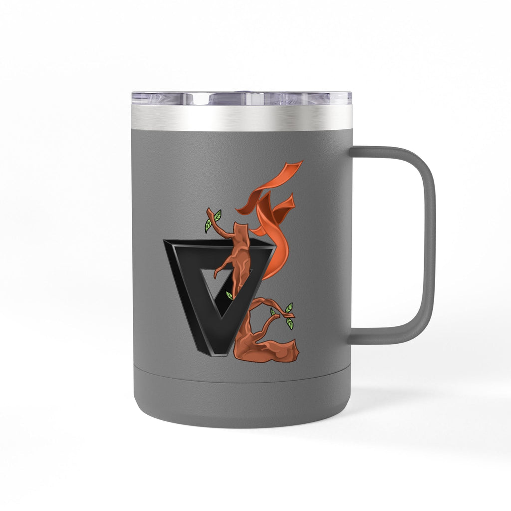 15oz Coffee Tumbler Mug with Rooster Illustration — Insulated Travel Cup