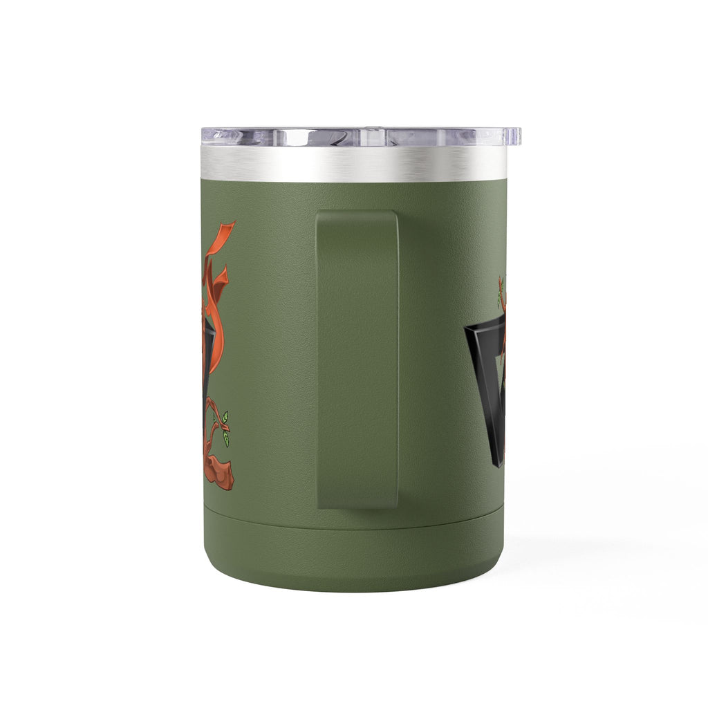 15oz Coffee Tumbler Mug with Rooster Illustration — Insulated Travel Cup