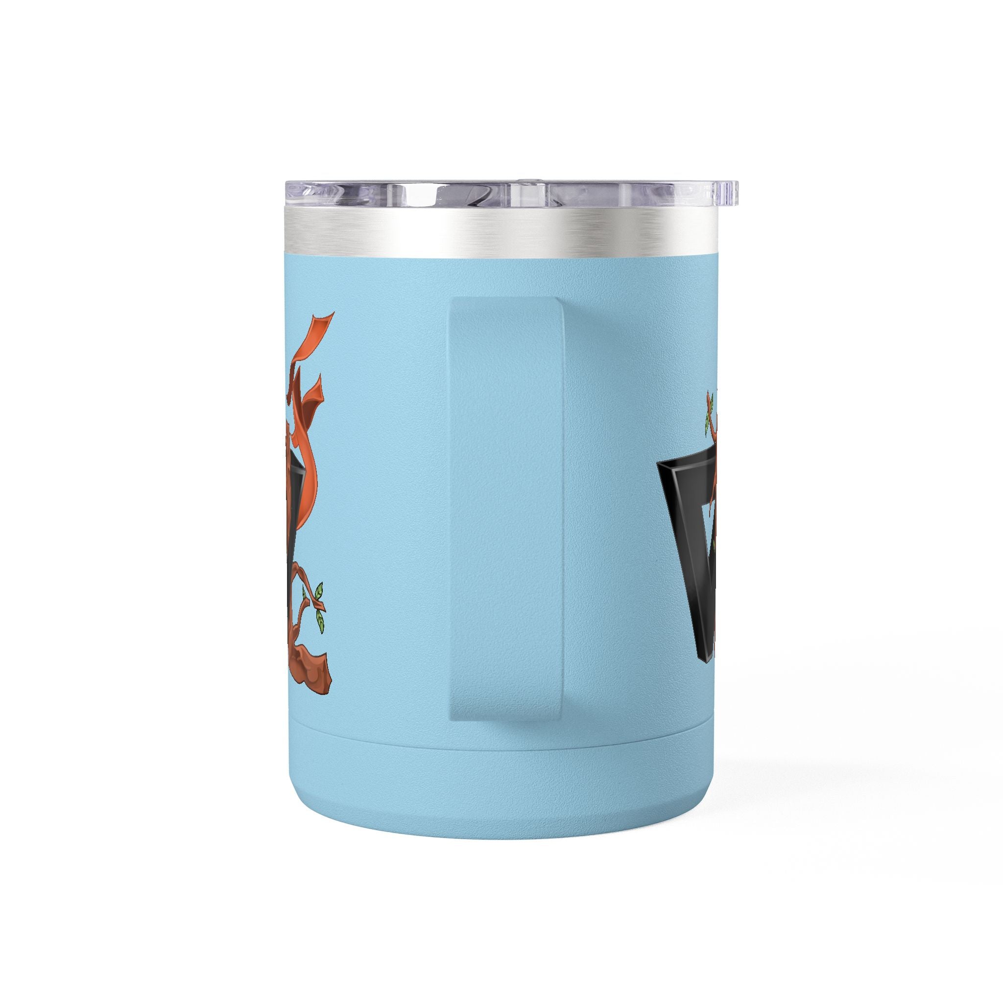 15oz Coffee Tumbler Mug with Rooster Illustration — Insulated Travel Cup