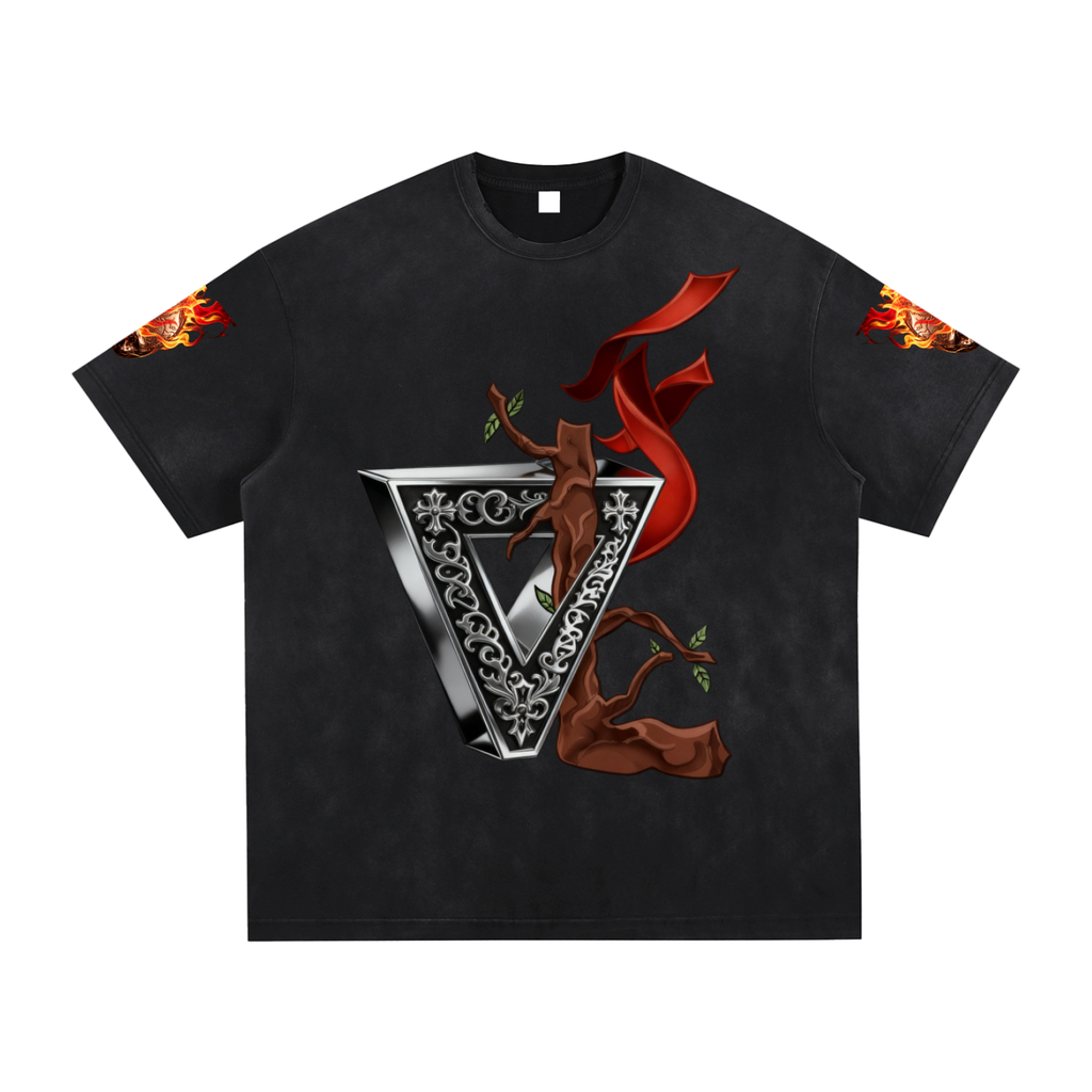 Vintage Washed Hand-Frayed T-Shirt